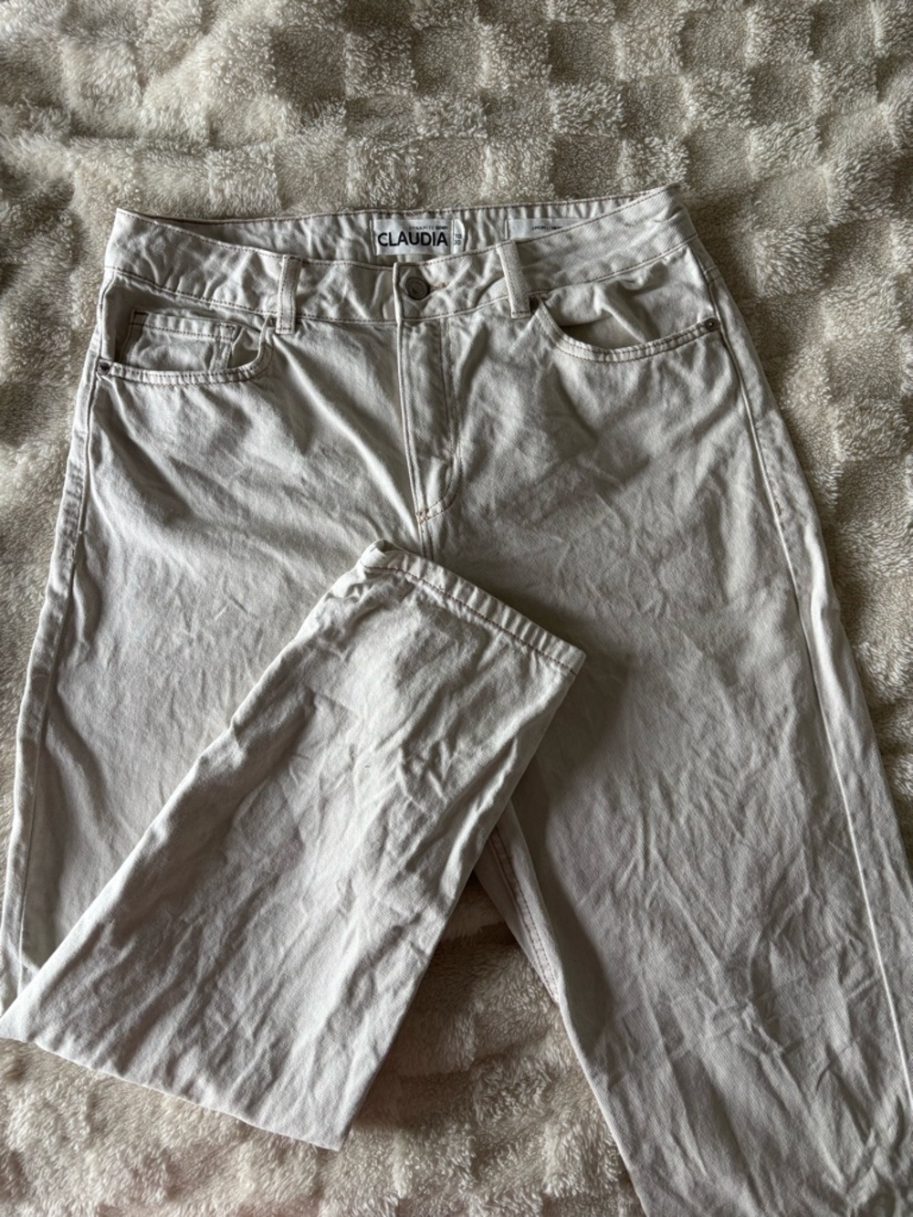 Dynamite Claudia Cream High-Rise Jeans